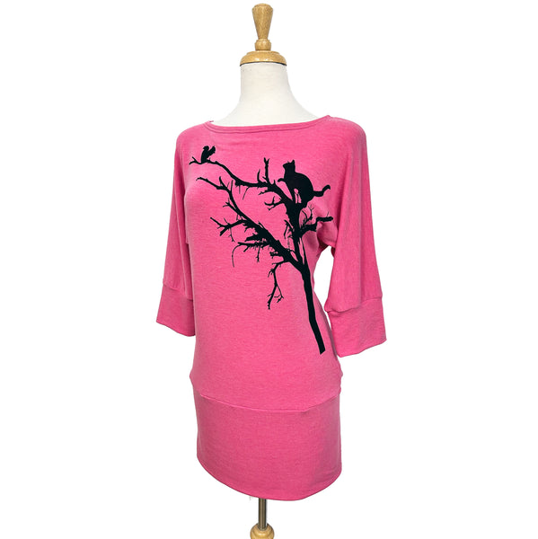 Dania Tunic - Cat and Squirrel - Pink