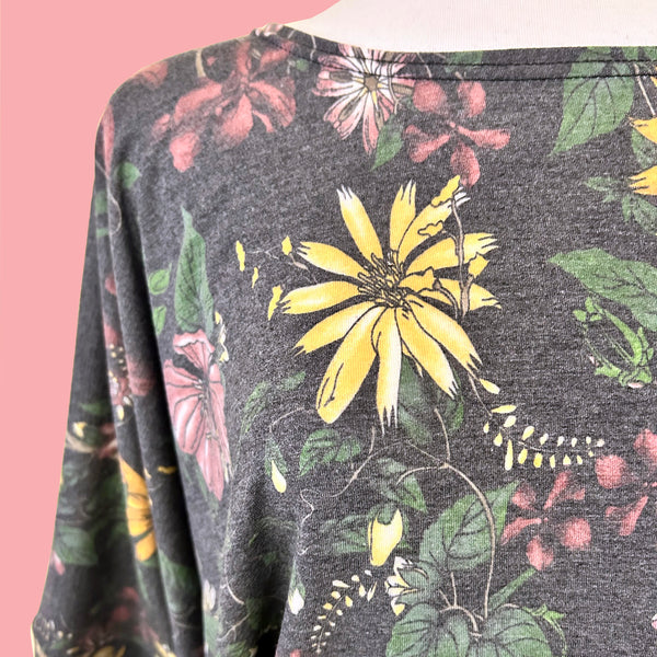 Batwing Top - Faded Floral