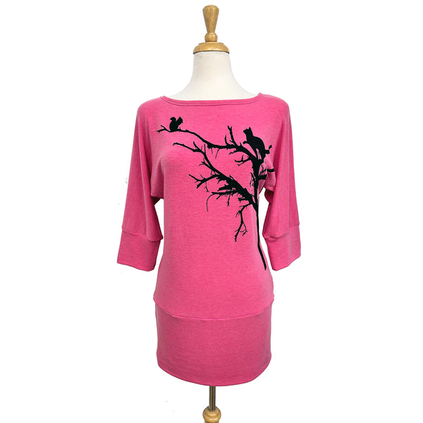 Dania Tunic - Cat and Squirrel - Pink